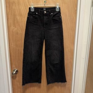 BDG cropped wide leg and high waisted jeans